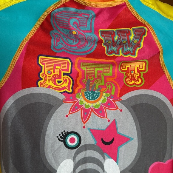 KRIO COLOR Elefante Circus UV Sunsuit Swimsuit UPF 50+ Protection Size 4-6 - Picture 4 of 13